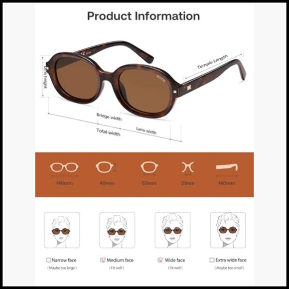 Retro Oval Polarized Sunglasses with UV400 TAC Lenses main image 5